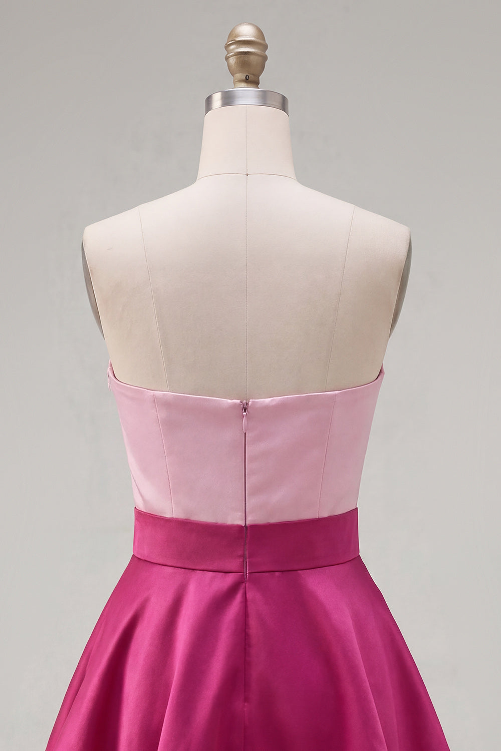 Navy Purple Ruffled Color Block Short Homecoming Dress with Bow