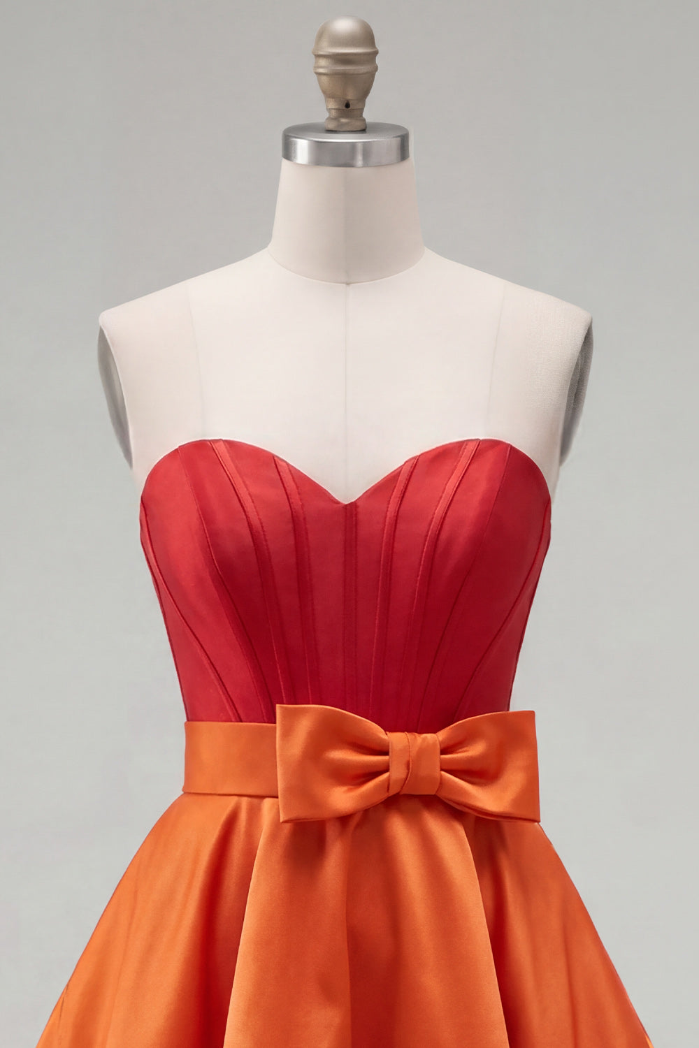 Navy Purple Ruffled Color Block Short Homecoming Dress with Bow