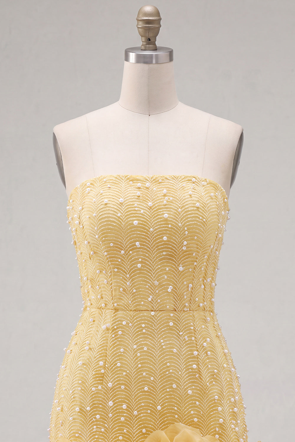 Sparkly Pink Beaded Strapless Short Tight Homecoming Dress with 3D Flowers