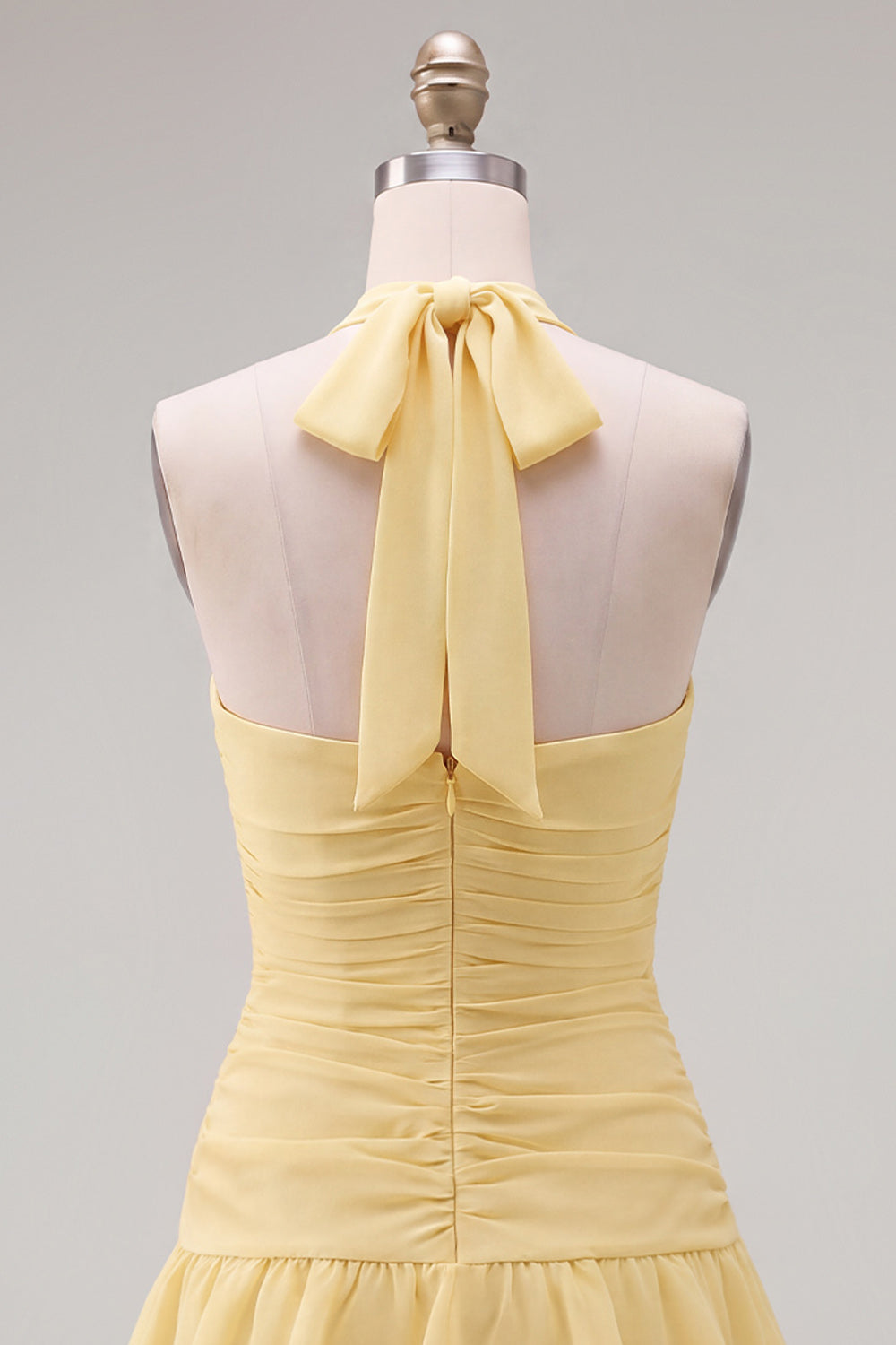 White Halter Ruched Ruffled Short Homecoming Dress with 3D Flower
