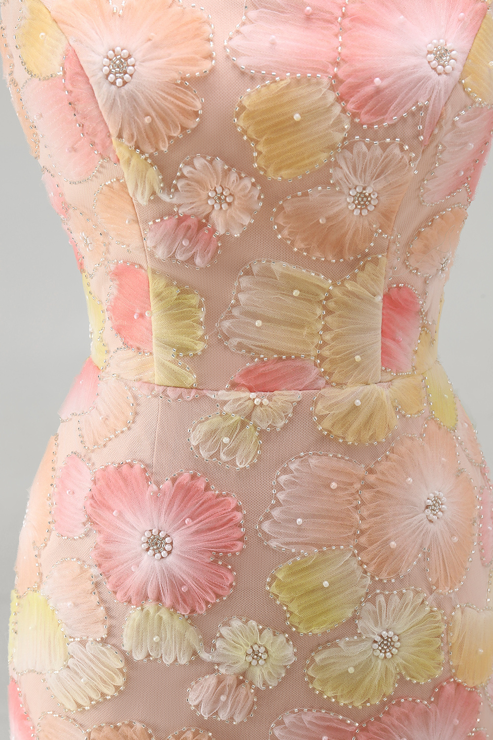 Floral Short Fuchsia Tight Spaghetti Straps Homecoming Dress with Beadings