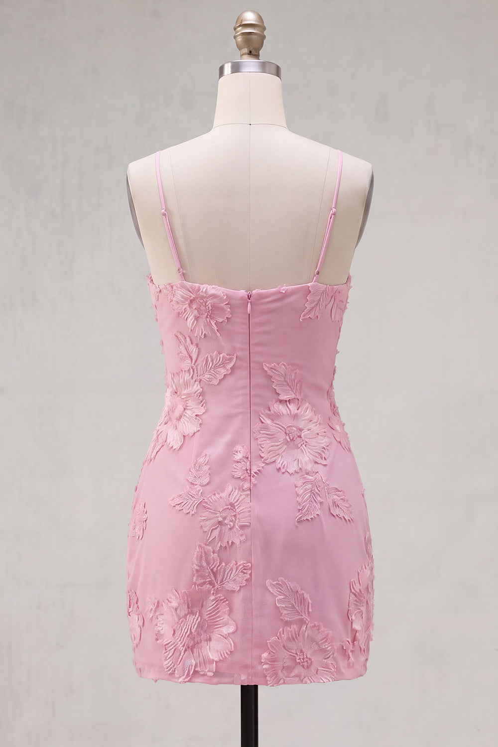 Yellow Floral Tight Cowl Neck Short Homecoming Dress
