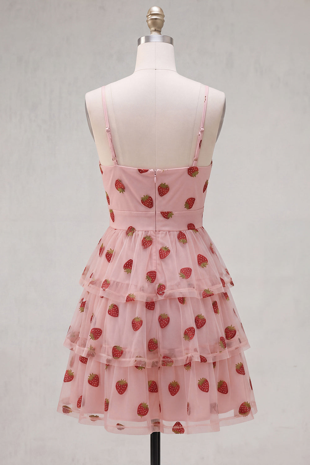 A Line White Printed Tiered Ruched Keyhole Short Homecoming Dress