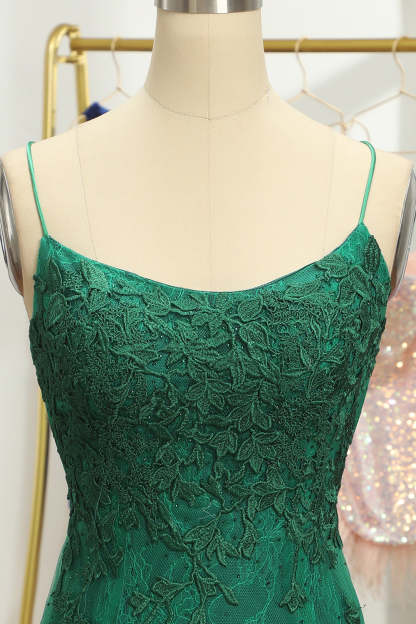 Green Lace Tight Homecoming Dress