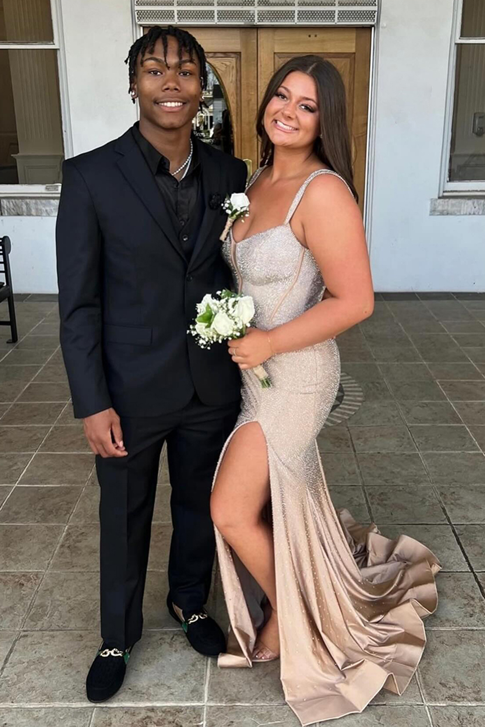 Sparkly Blue Corset Sequins Mermaid Long Prom Dress