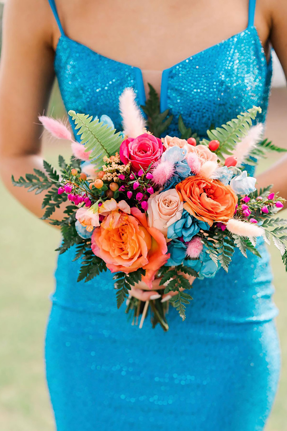 Sparkly Blue Corset Sequins Mermaid Long Prom Dress