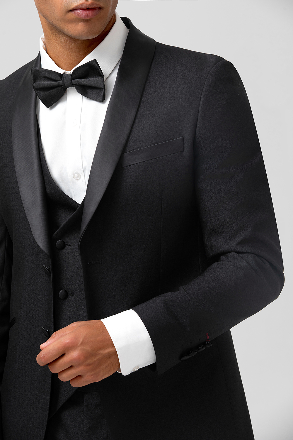 Black 3 Pieces Shawl Lapel Men's Prom Suits