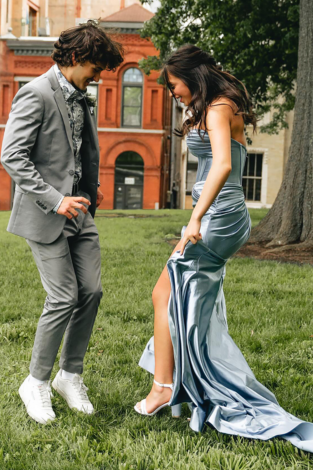 Mermaid Yellow Sweetheart Long Prom Dress with Slit