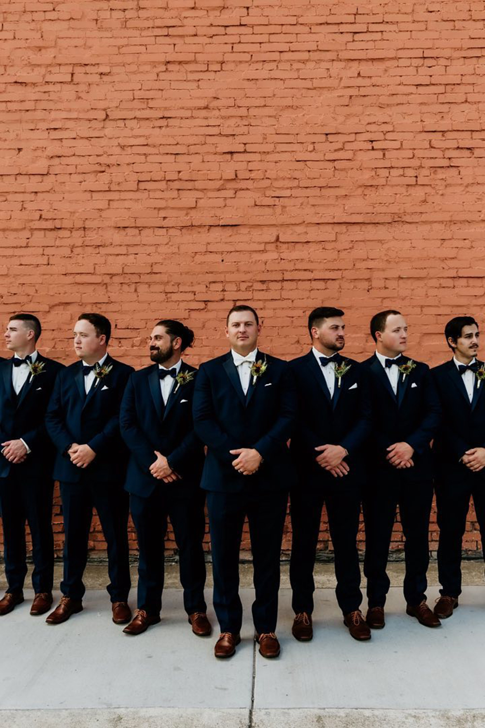 Dark Navy 2 Piece Notched Lapel Men's Groom Suits