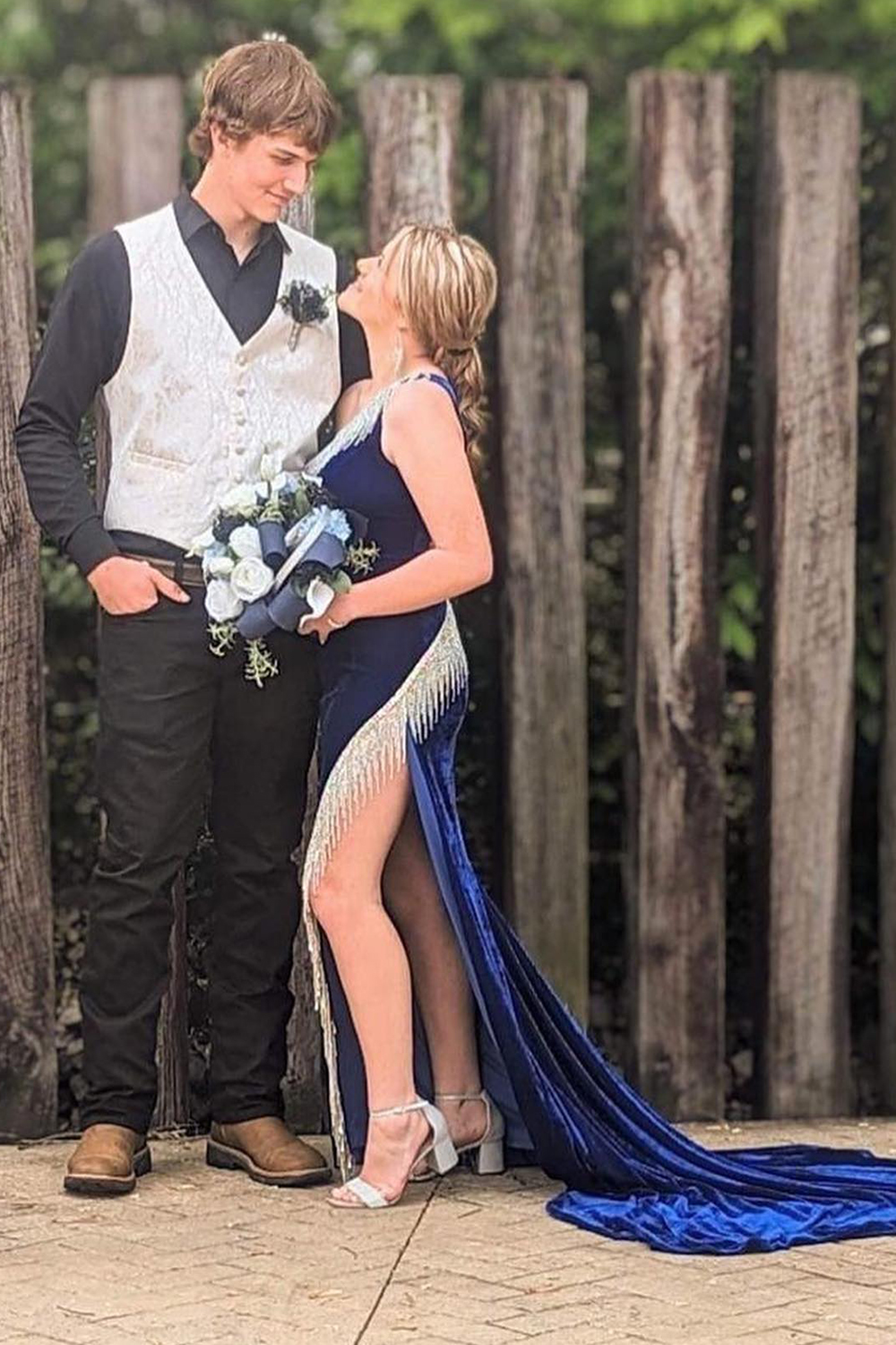 White Notched Lapel 2 Pieces One Button Men's Prom Suits