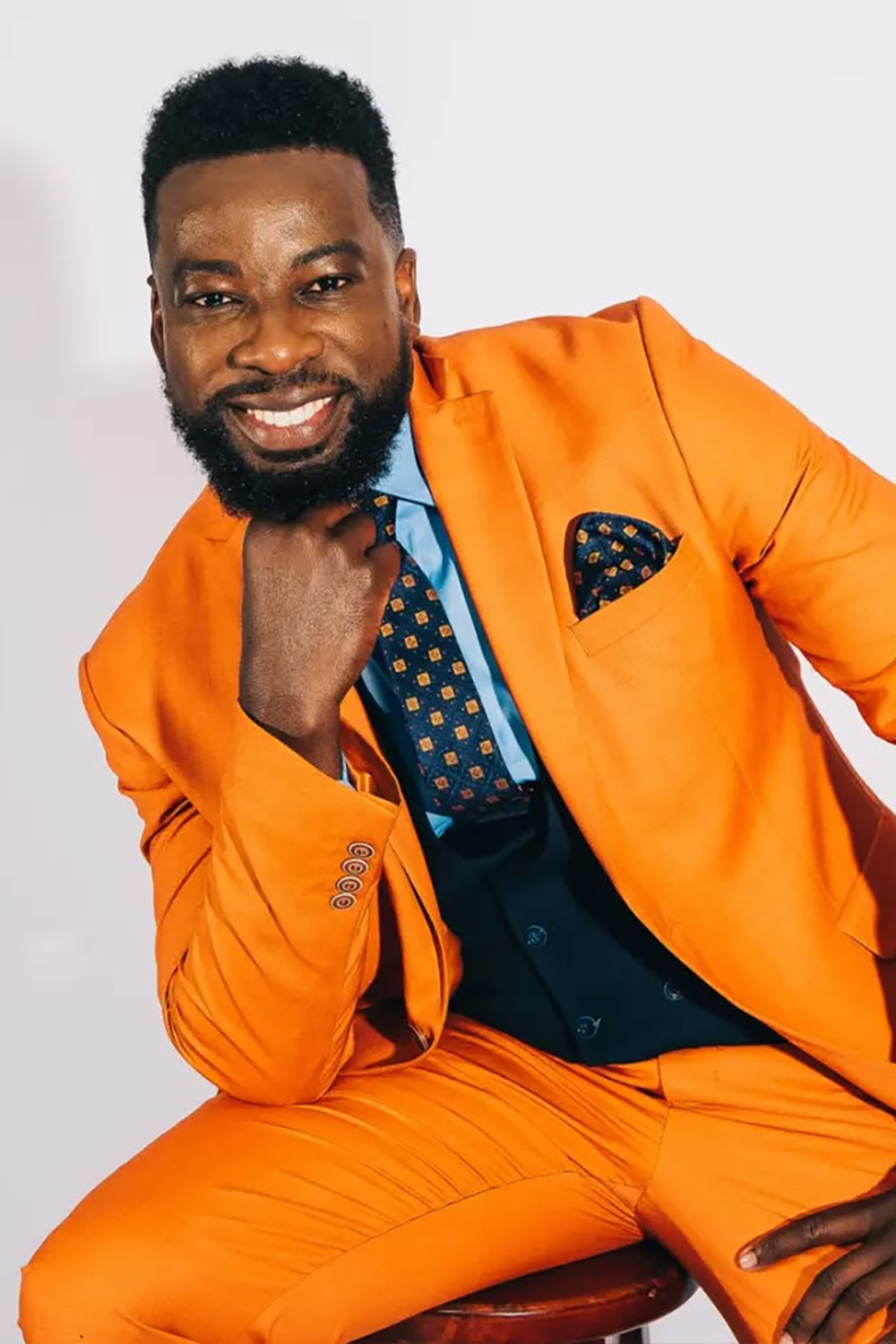 Orange 3 Piece Shawl Lapel Prom Homecoming Men's Suits