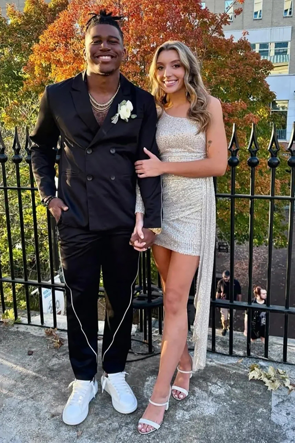 Black 2 Piece Double Breasted Prom Homecoming Men's Suits