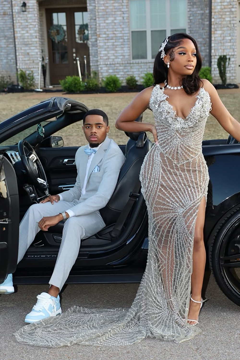 Light Grey Notched Lapel 2 Piece Prom Homecoming Men's Suits