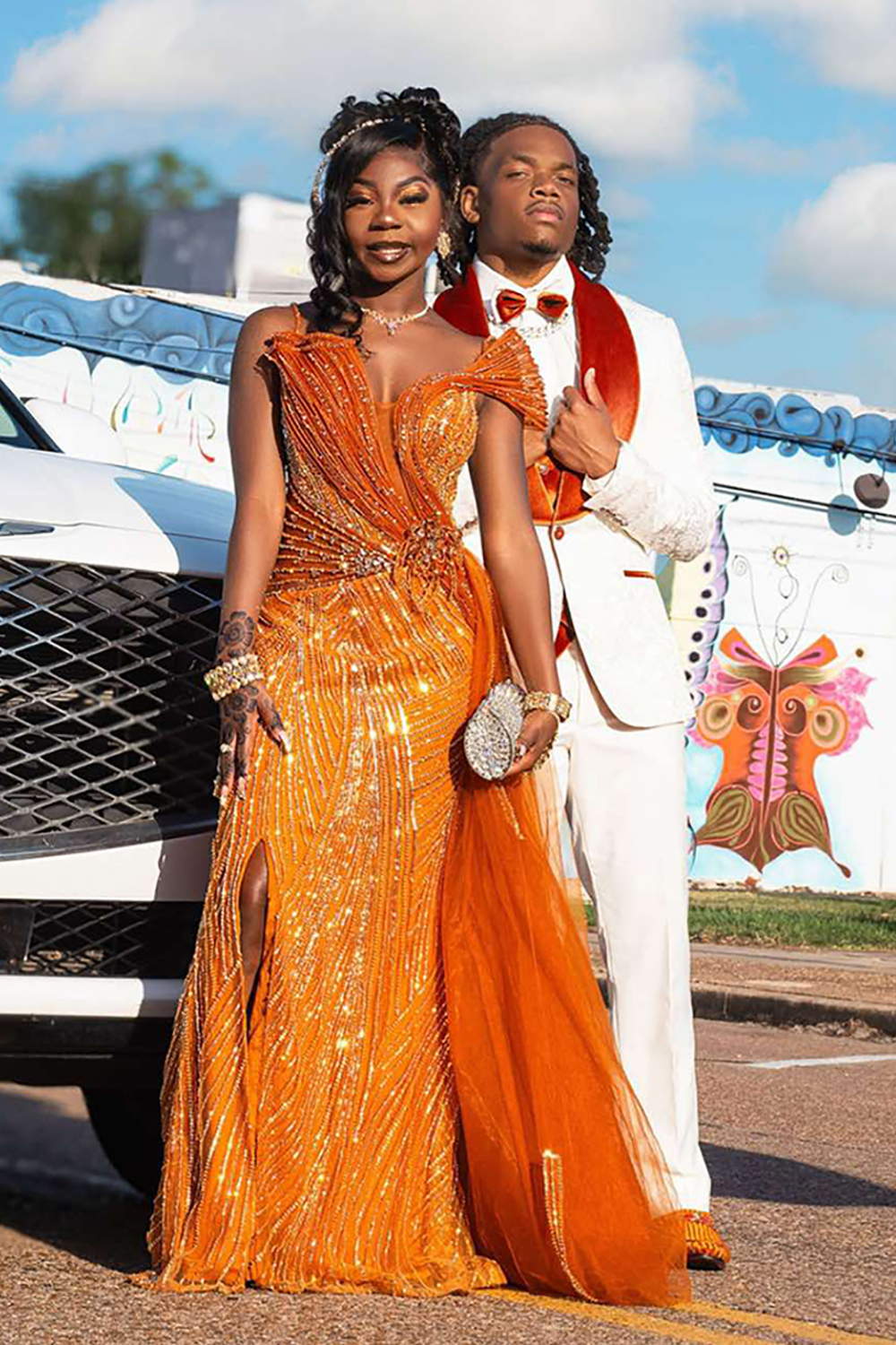 White Jacquard Shawl Lapel 2 Piece Prom Homecoming Men's Suits