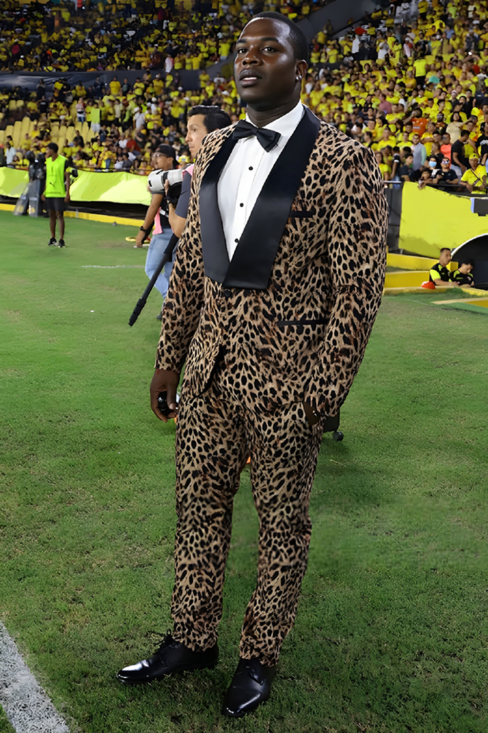 Leopard Print Shawl Lapel Slim Fit 2 Piece Men's Prom Homecoming Suits