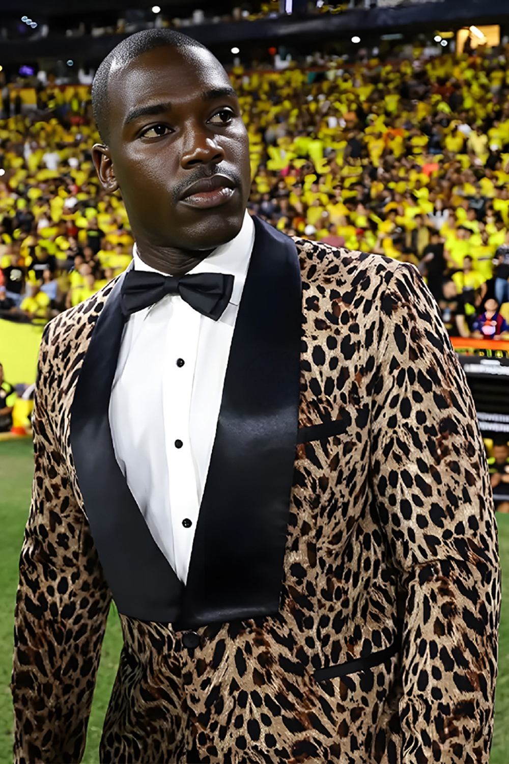 Leopard Print Shawl Lapel Slim Fit 2 Piece Men's Prom Homecoming Suits