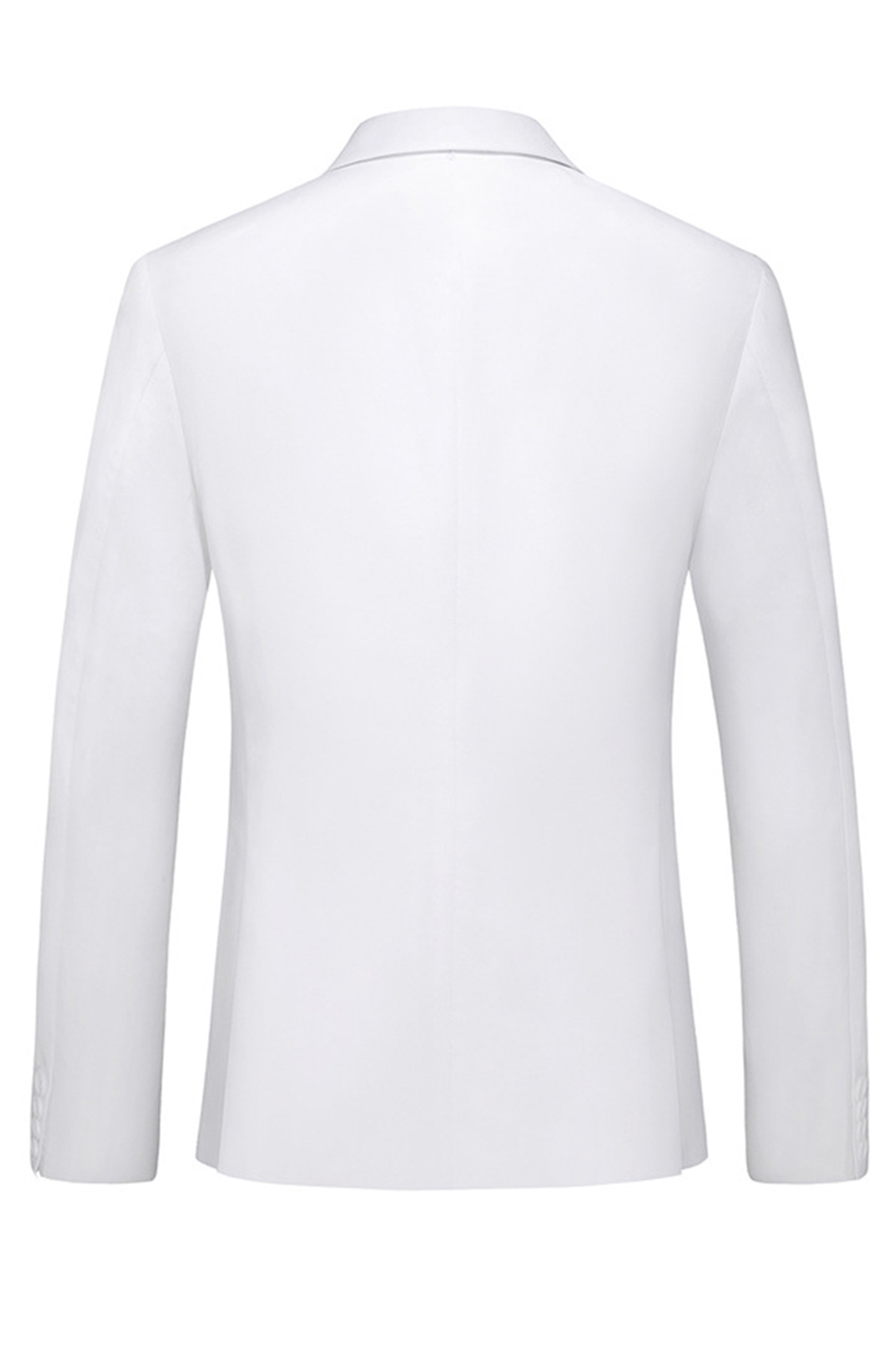 White Notched Lapel Slim Fit 2 Piece Men's Prom Homecoming Suits