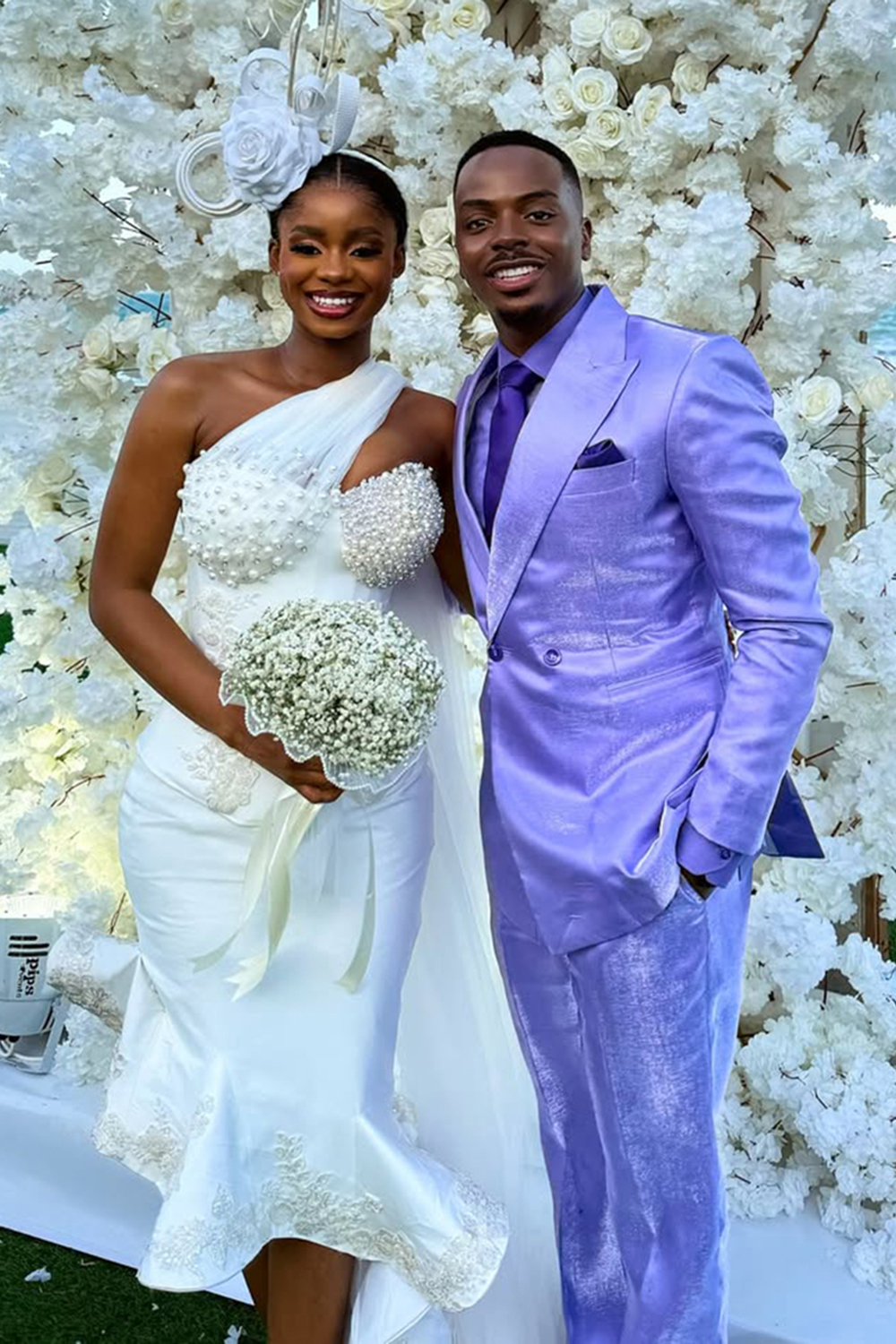 Lilac Double Breasted Peak Lapel 2 Piece Men's Prom Homecoming Suits