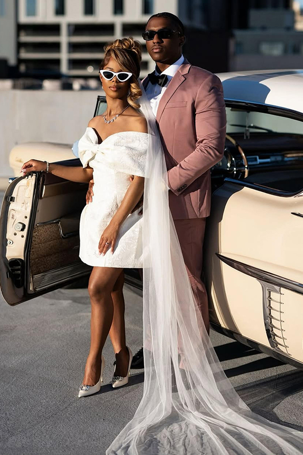 Grey Pink Notched Lapel Slim Fit 2 Piece Men's Prom Homecoming Suits