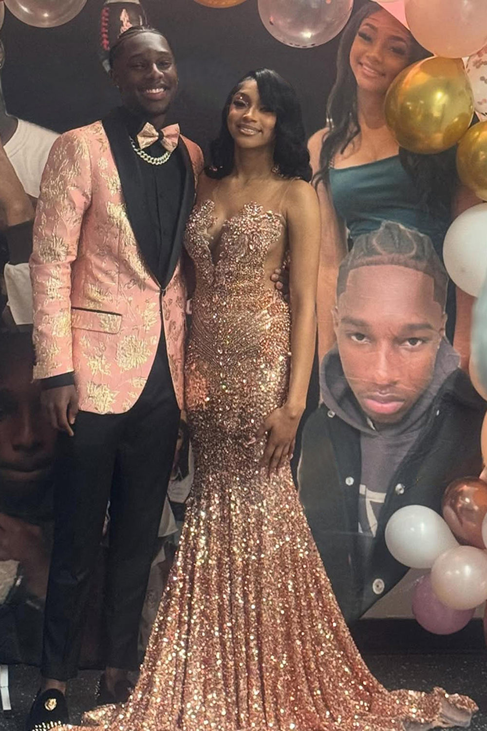 Pink Jacquard Shawl Lapel Slim Fit 2 Piece Men's Prom Homecoming Suits