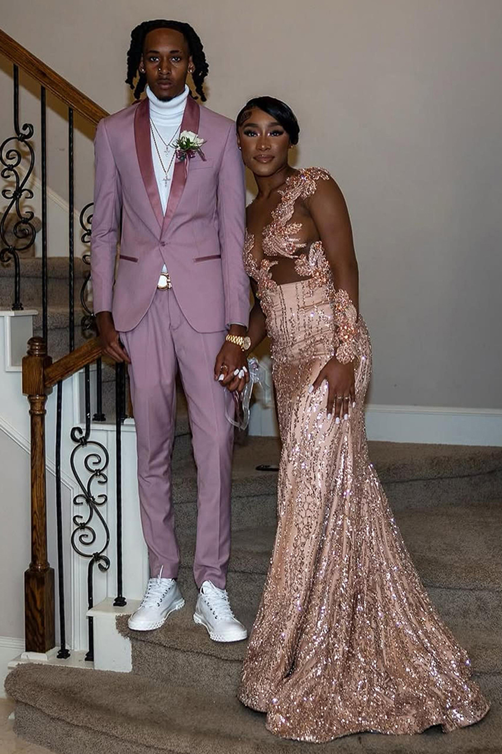 Lilac Shawl Lapel Slim Fit 2 Piece Men's Prom Homecoming Suits