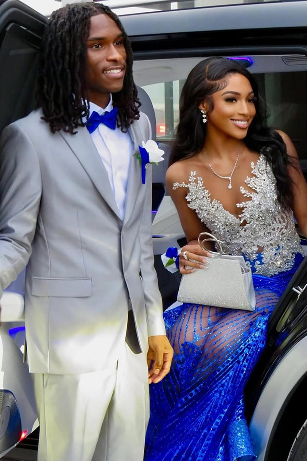 Grey Lapel Single Breasted Slim Fit 2 Piece Men's Prom Homecoming Suits