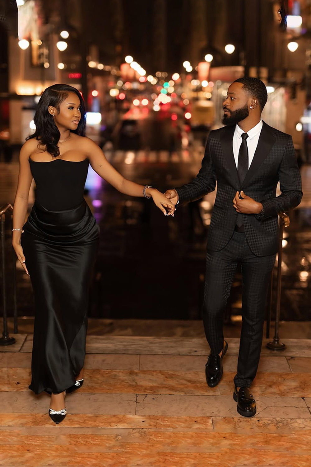 Black Plaid Notched Lapel Slim Fit 2 Piece Men's Prom Homecoming Suits