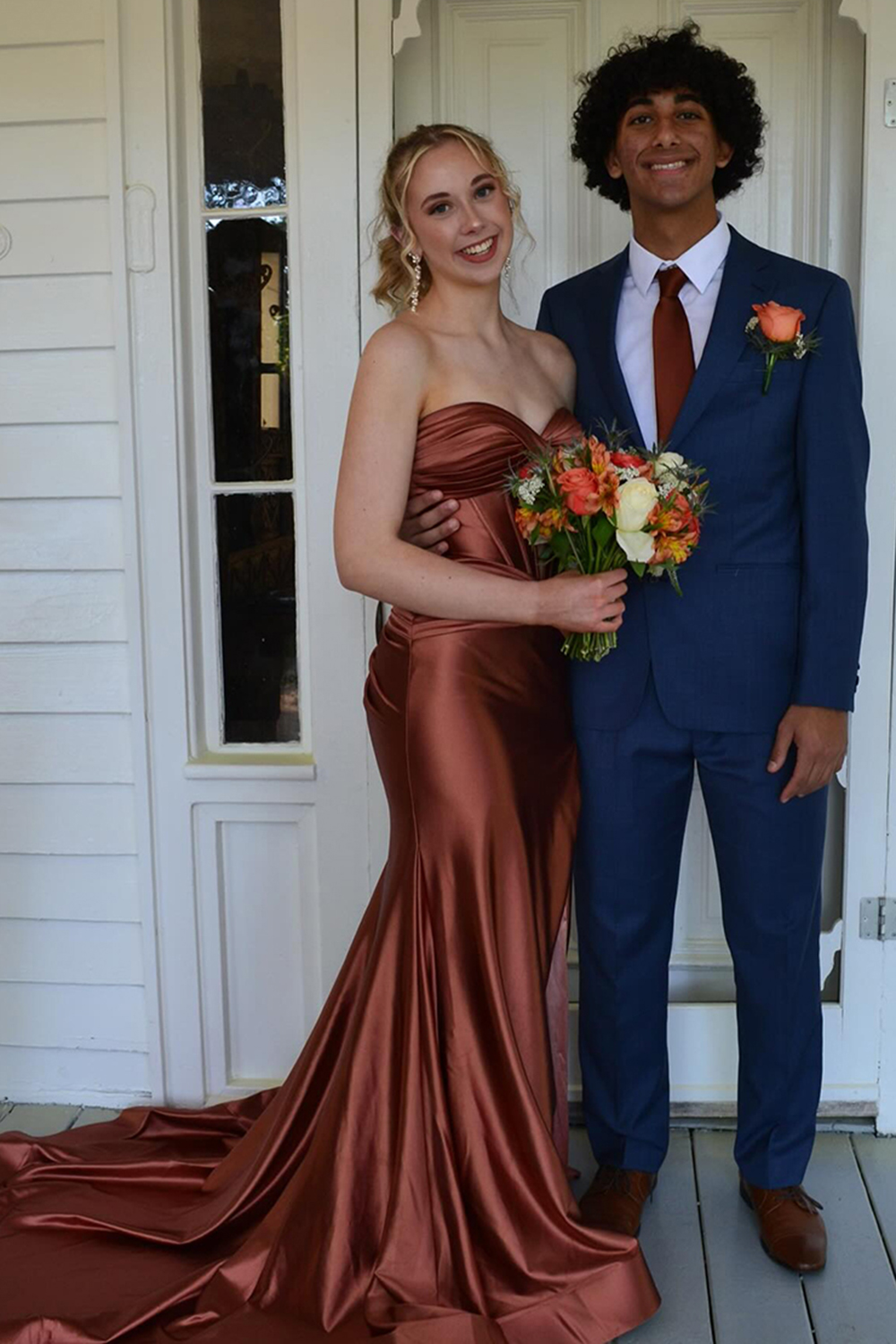 Mermaid Yellow Sweetheart Long Prom Dress with Slit