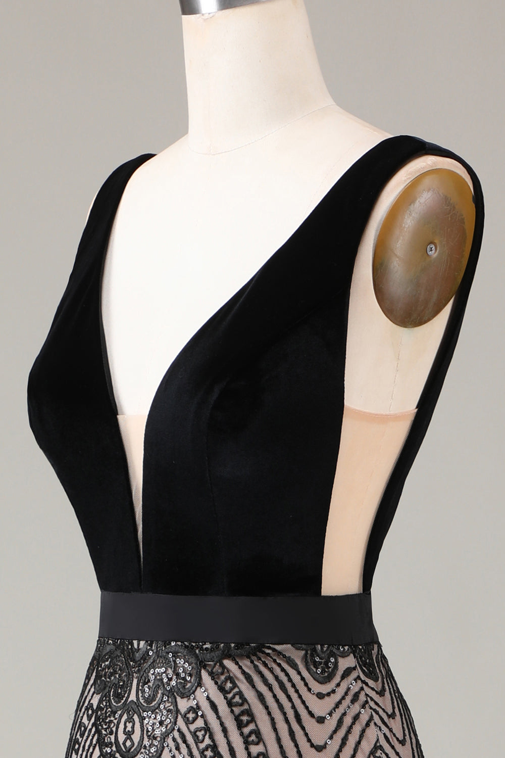 Black Mermaid Long Prom Dress With Appliques