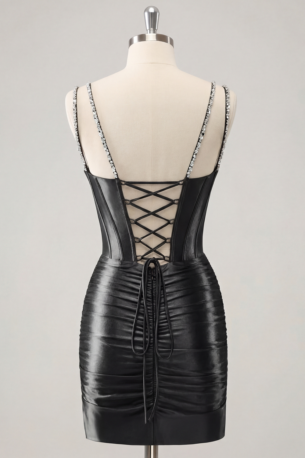 Sparkly Golden Corset Sequins Tight Short Homecoming Dress