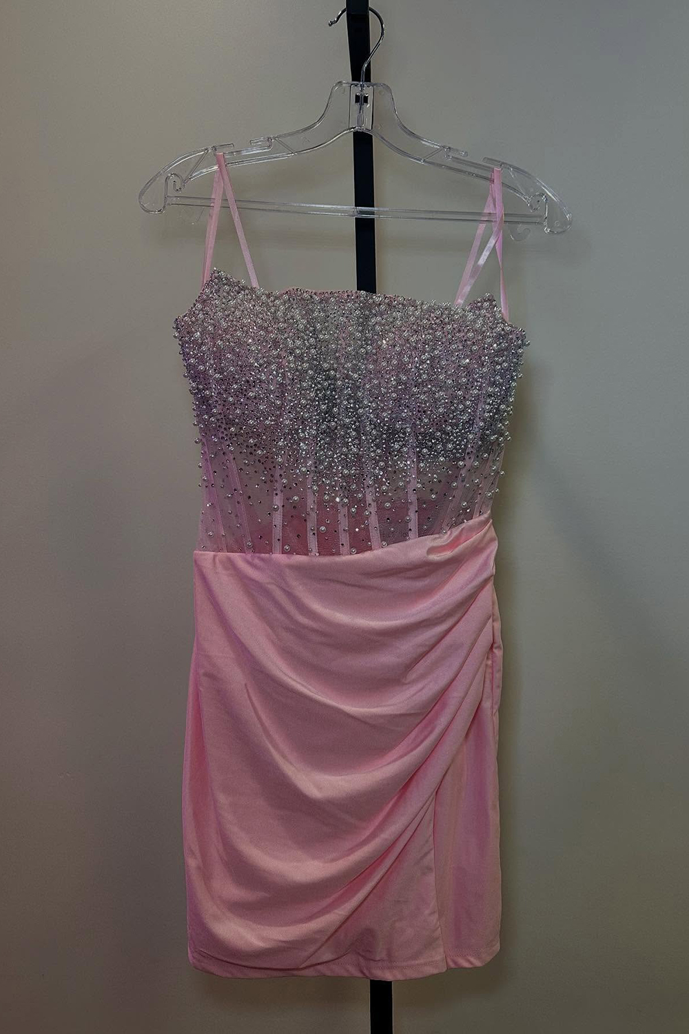 Sparkly Emerald Green Strapless Beaded Tight Short Corset Homecoming Dress