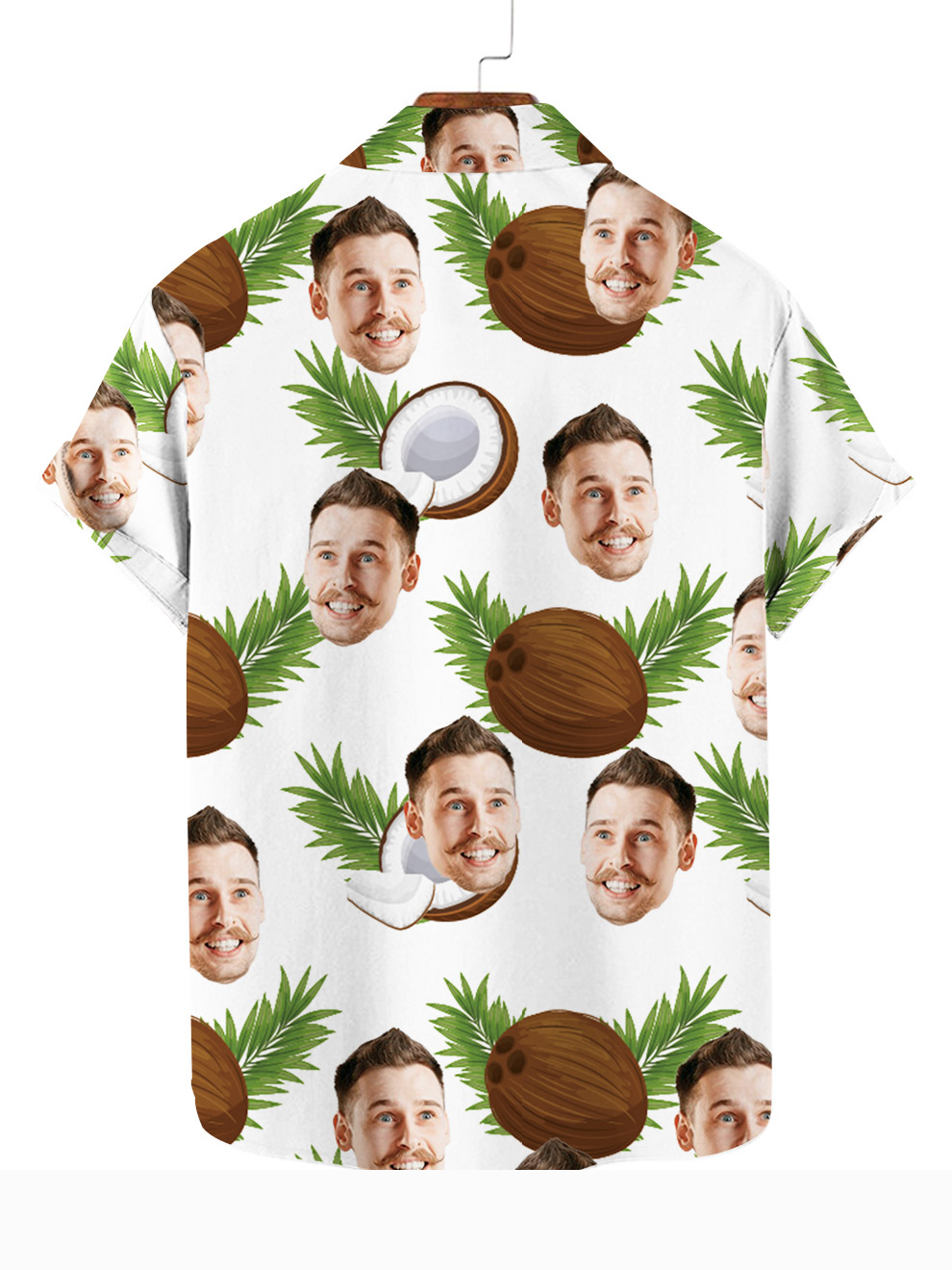 Custom Coconut Print Hawaiian Shirt With Face Gift for Father's Day