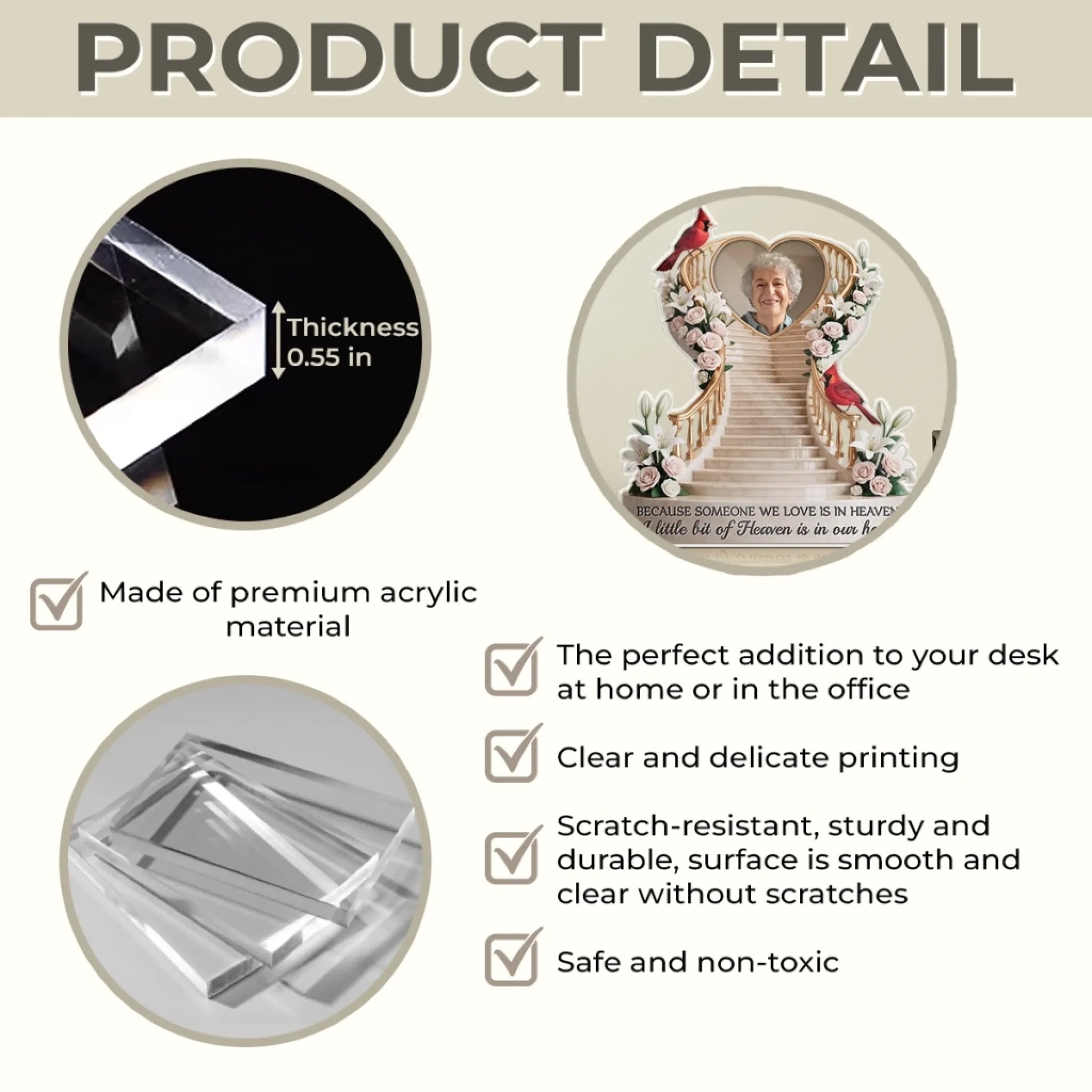 Custom Photo Your Love Still Lights Our Home - Memorial Personalized Custom Acrylic Plaque Custom Shape - Sympathy Gift For Family Members