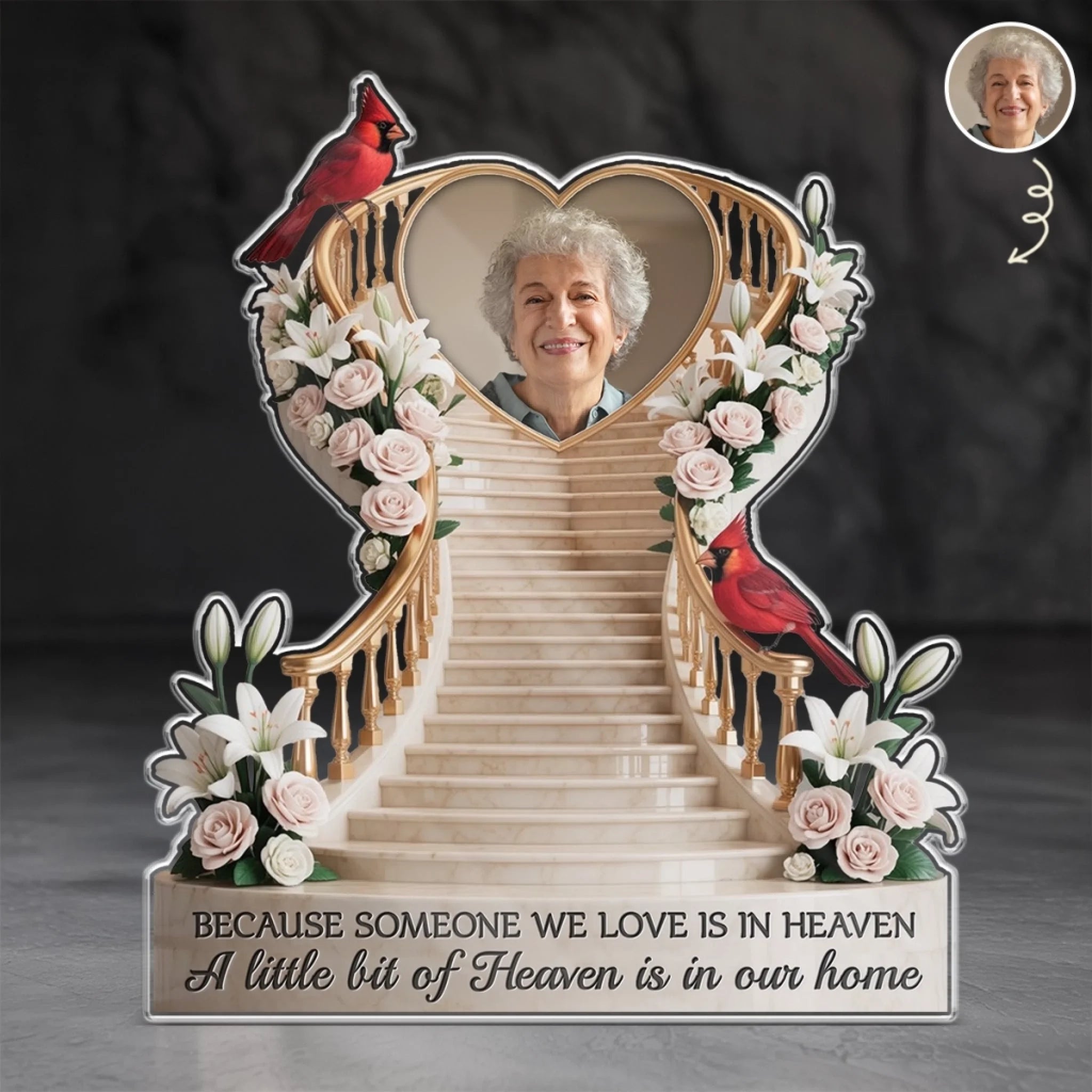 Custom Photo Your Love Still Lights Our Home - Memorial Personalized Custom Acrylic Plaque Custom Shape - Sympathy Gift For Family Members