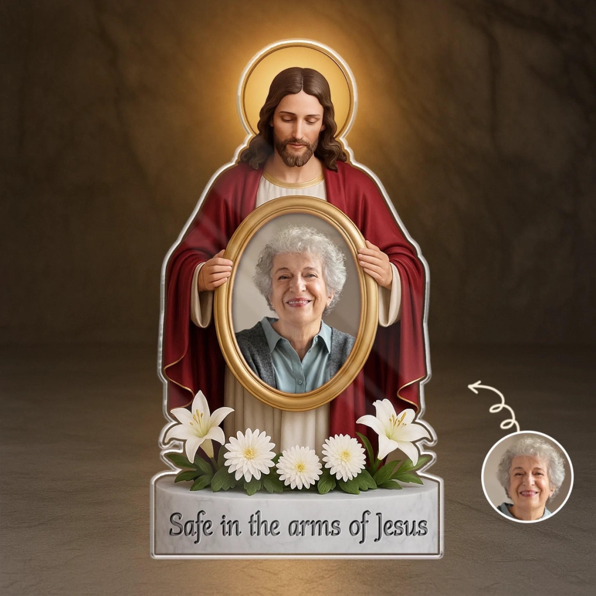 Custom Photo God Called You Home - Memorial Personalized Custom Acrylic Plaque Custom Shape - Sympathy Gift For Family Members