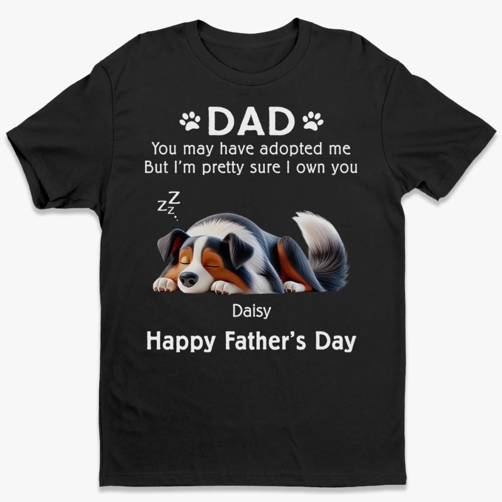 Owned By Paws, Ruled By Love - Dog Personalized Custom Unisex T-shirt, Premium T-shirt, Hoodie - Father's Day, Gift For Pet Owners, Pet Lovers