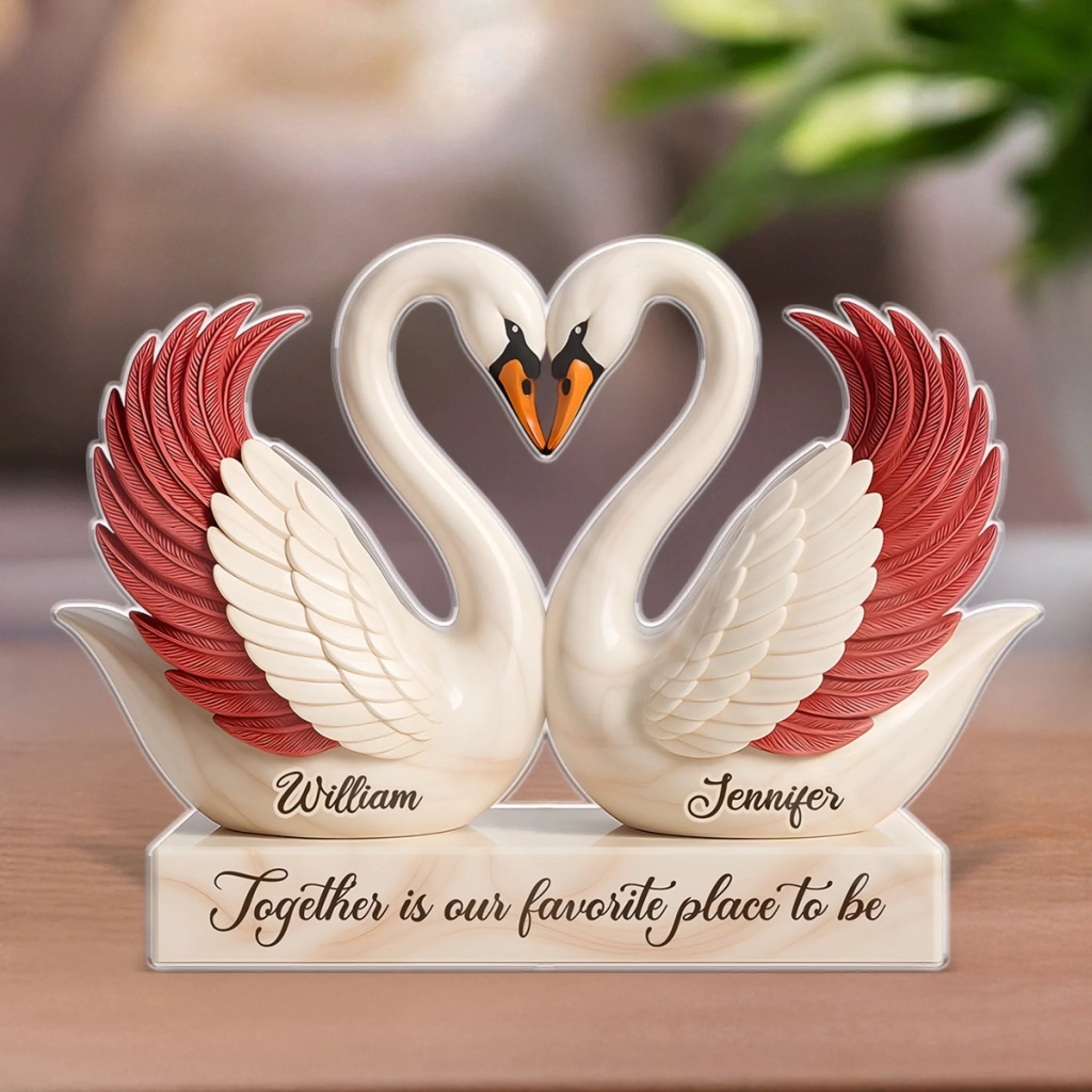 Love Is Not Just A Feeling, It's Our Forever - Couple Personalized Custom Acrylic Plaque Custom Shape - Gift For Husband Wife, Anniversary