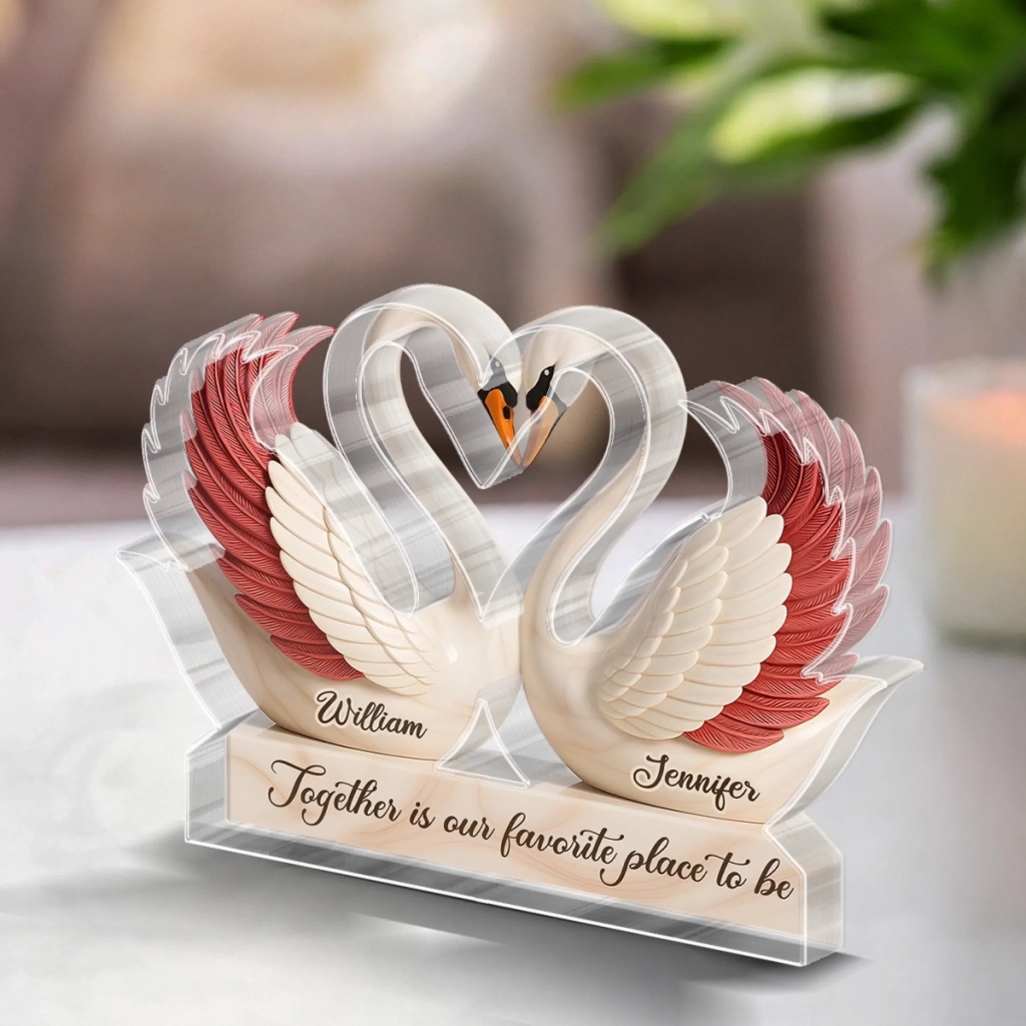 Love Is Not Just A Feeling, It's Our Forever - Couple Personalized Custom Acrylic Plaque Custom Shape - Gift For Husband Wife, Anniversary