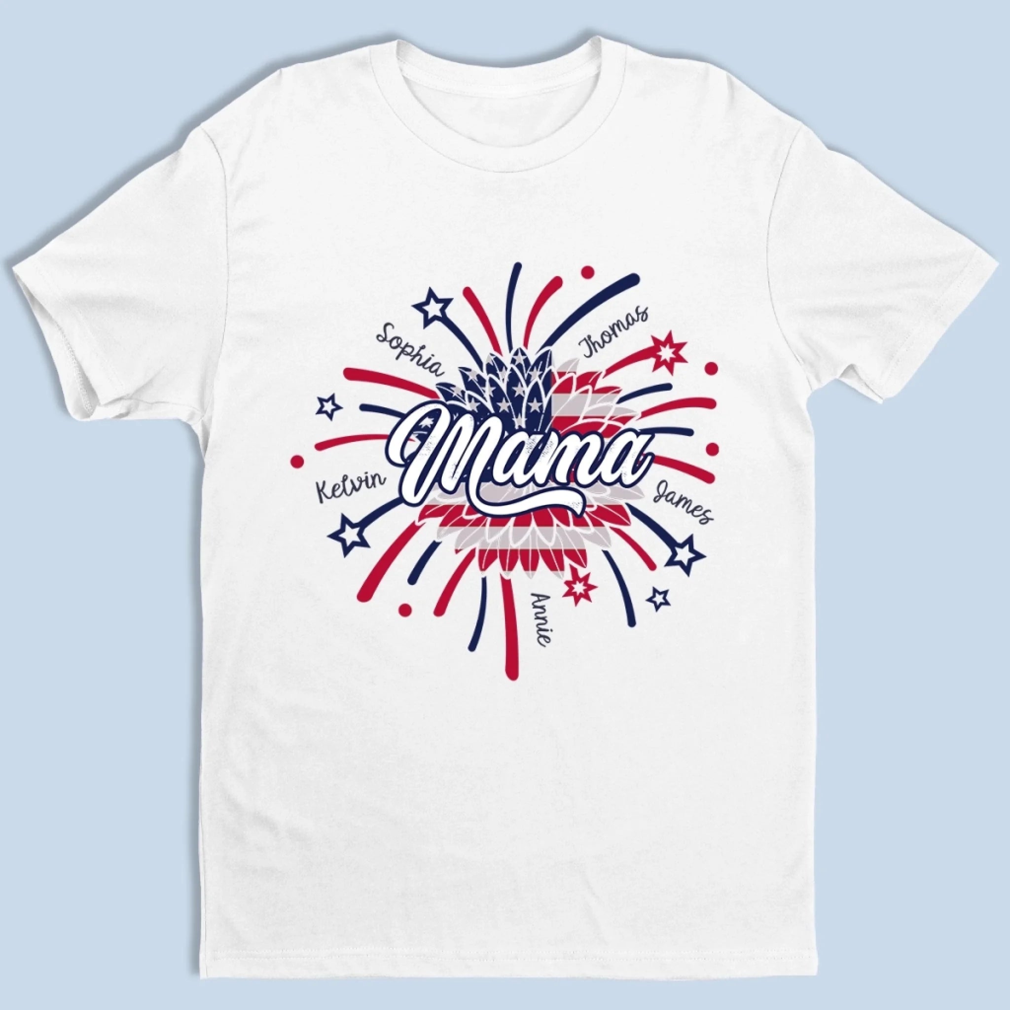 You Light Up Our Lives Brighter Than Any Fireworks - Family Personalized Custom Unisex T-shirt, Premium T-shirt, Hoodie -  4th Of July, Gift For Mom, Grandma