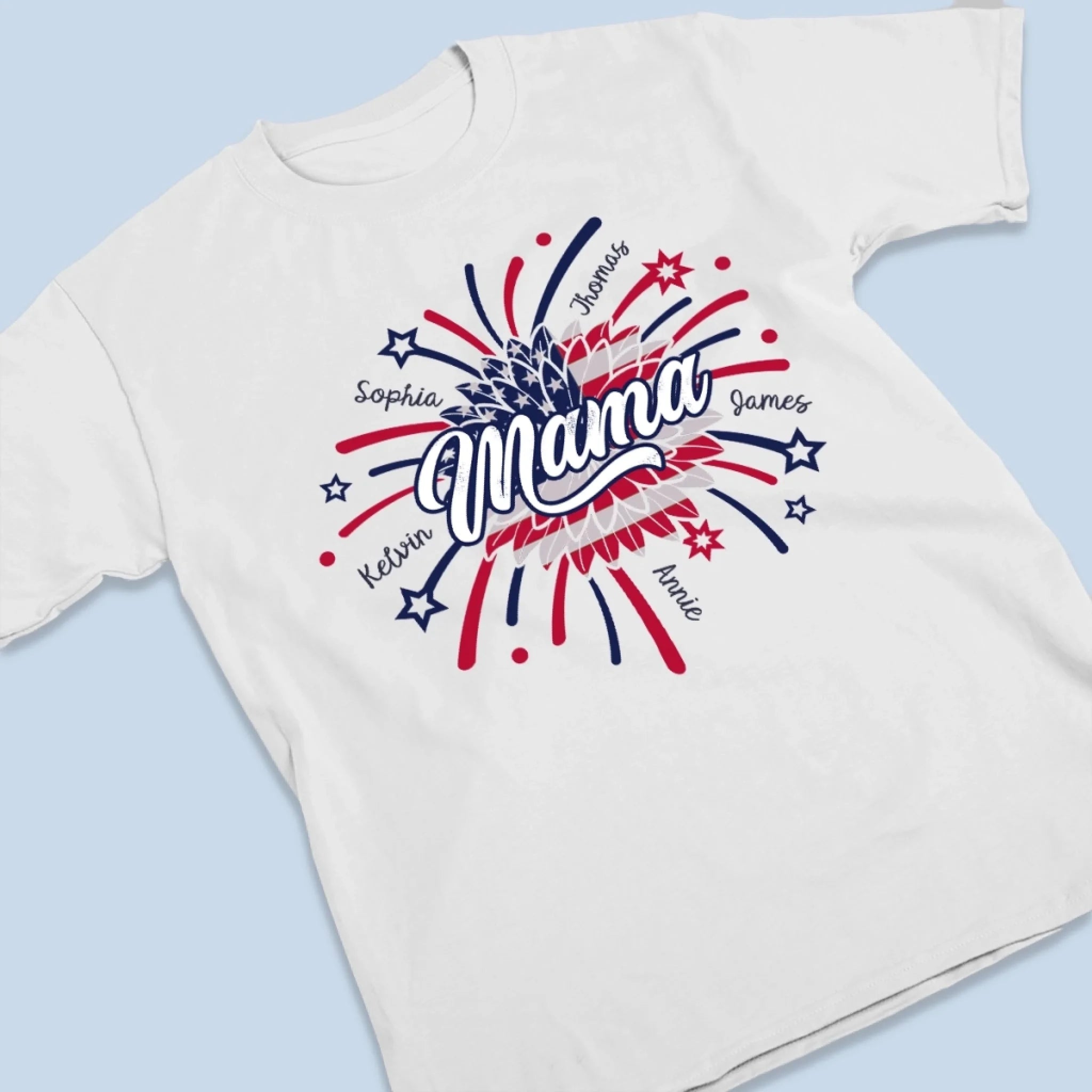 You Light Up Our Lives Brighter Than Any Fireworks - Family Personalized Custom Unisex T-shirt, Premium T-shirt, Hoodie -  4th Of July, Gift For Mom, Grandma