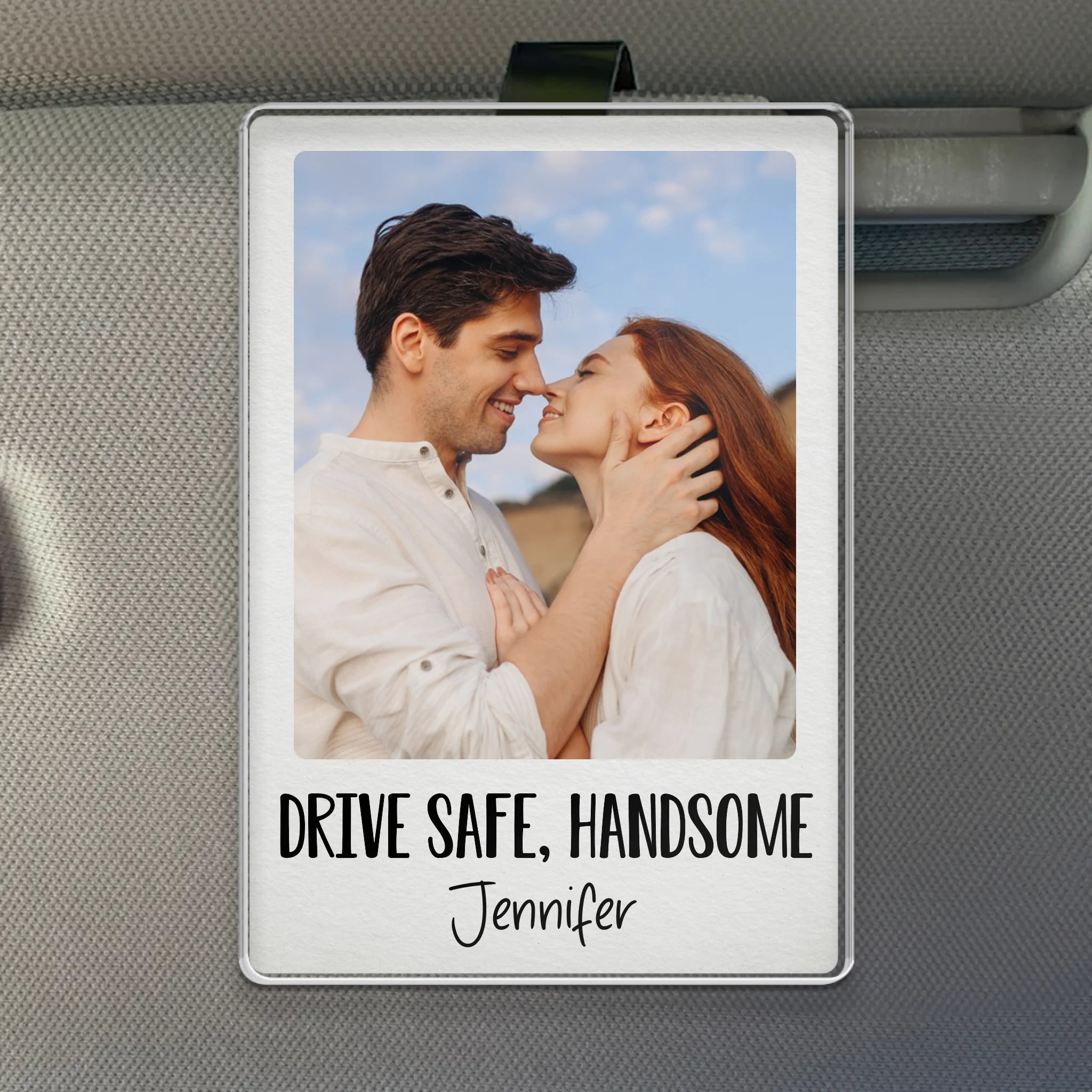 Custom Photo Road Trip Of Love, Every Day - Couple Personalized Custom Acrylic Car Visor Clip - Gift For Husband Wife, Anniversary