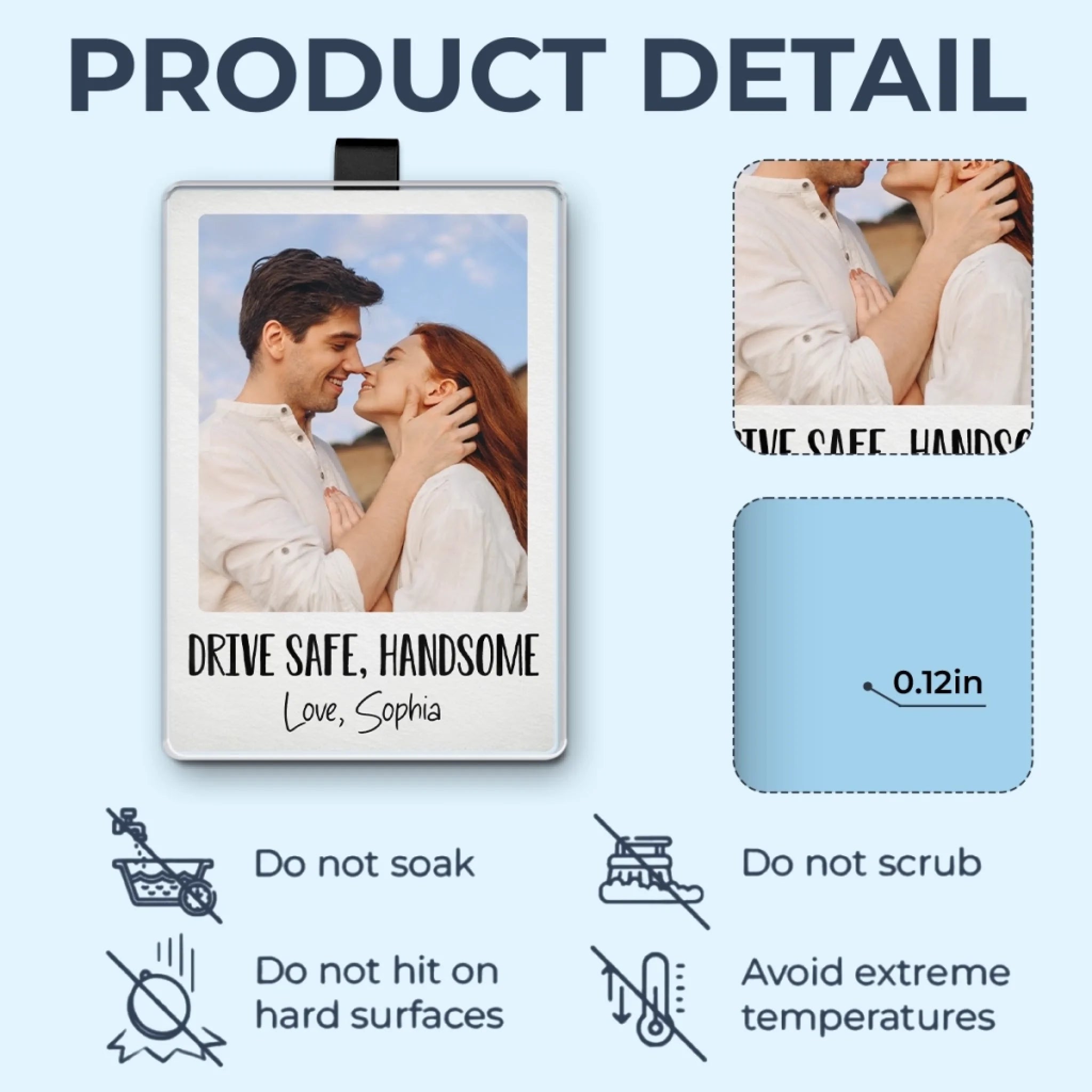 Custom Photo Road Trip Of Love, Every Day - Couple Personalized Custom Acrylic Car Visor Clip - Gift For Husband Wife, Anniversary