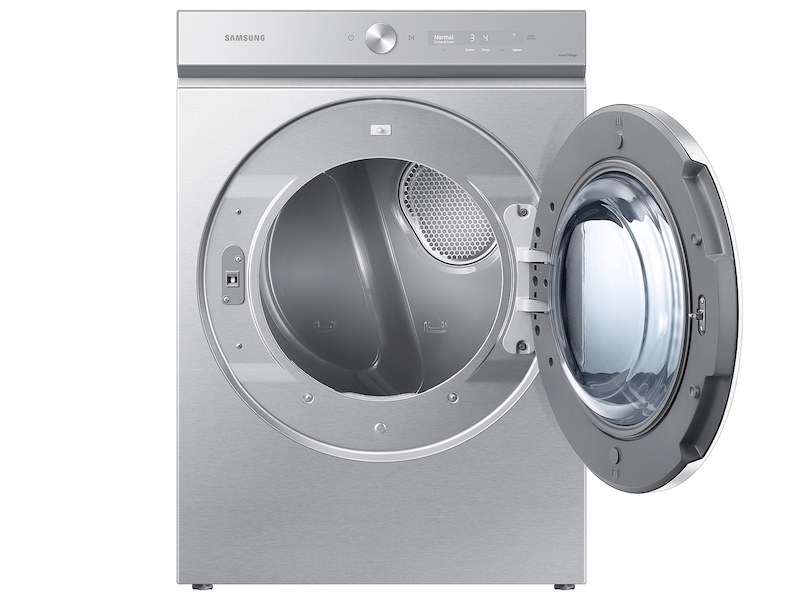 Bespoke 7.6 cu. ft. Ultra Capacity Gas Dryer with AI Optimal Dry and Super Speed Dry in Silver Steel