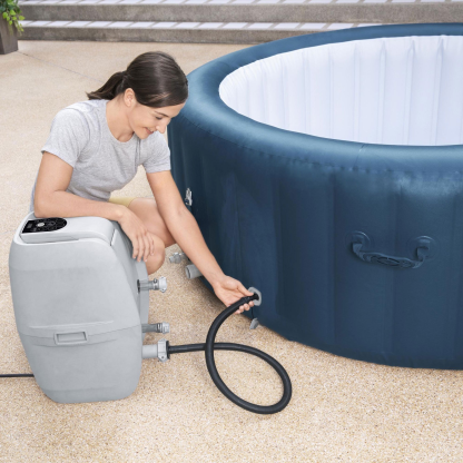 Coleman SaluSpa 6 Person Inflatable Squared Hot Tub Spa with 114 AirJets BedBarhBeyond