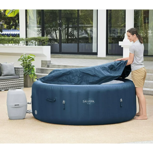Coleman SaluSpa 6 Person Inflatable Squared Hot Tub Spa with 114 AirJets BedBarhBeyond