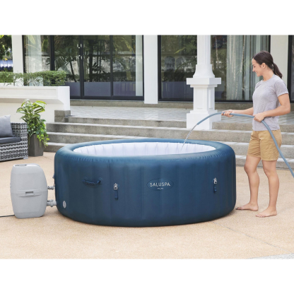 Coleman SaluSpa 6 Person Inflatable Squared Hot Tub Spa with 114 AirJets BedBarhBeyond