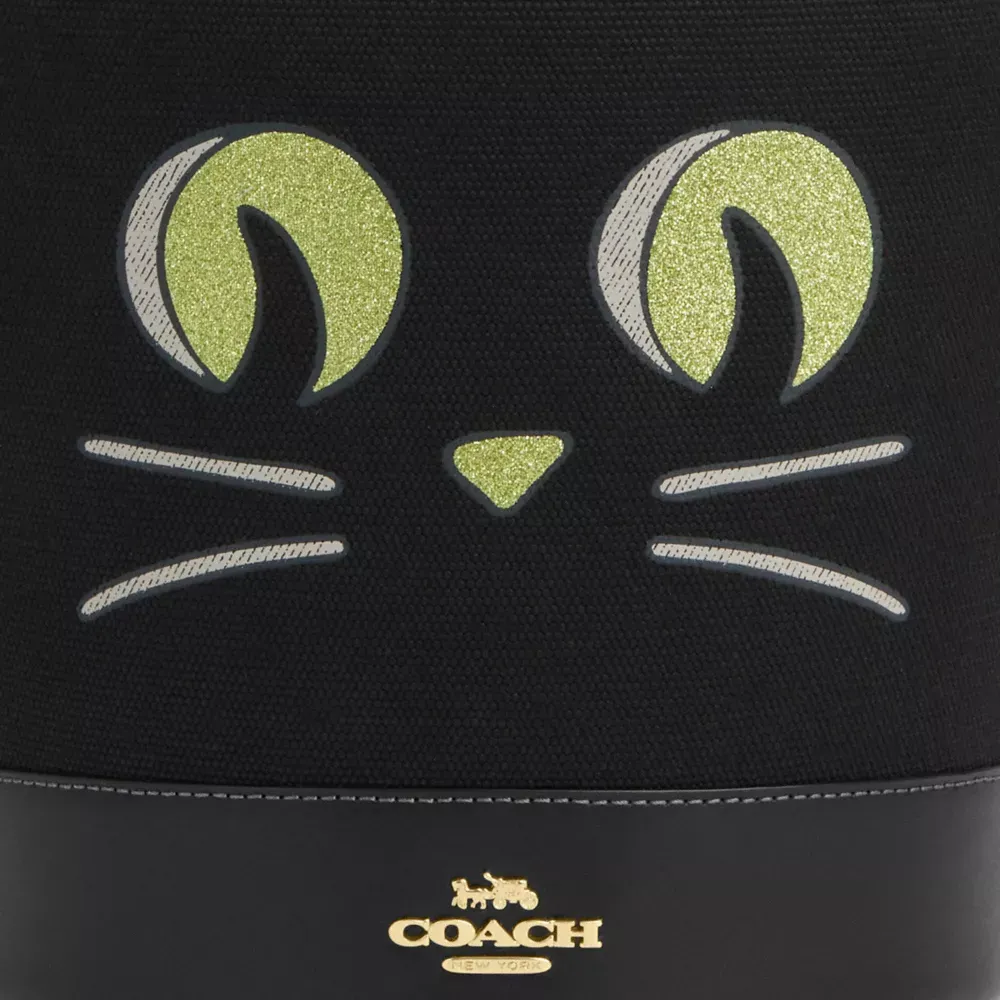 Trick Or Treat Bucket With Halloween Cat