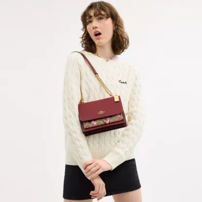 Klare Crossbody Bag In Signature Canvas With Cherry Print