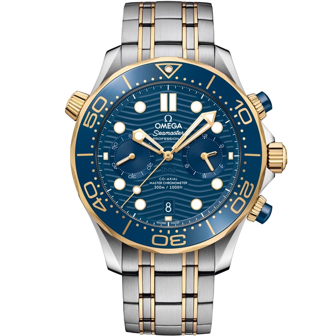 Seamaster Diver 300m CHRONOGRAPH yellow gold Blue 44mm