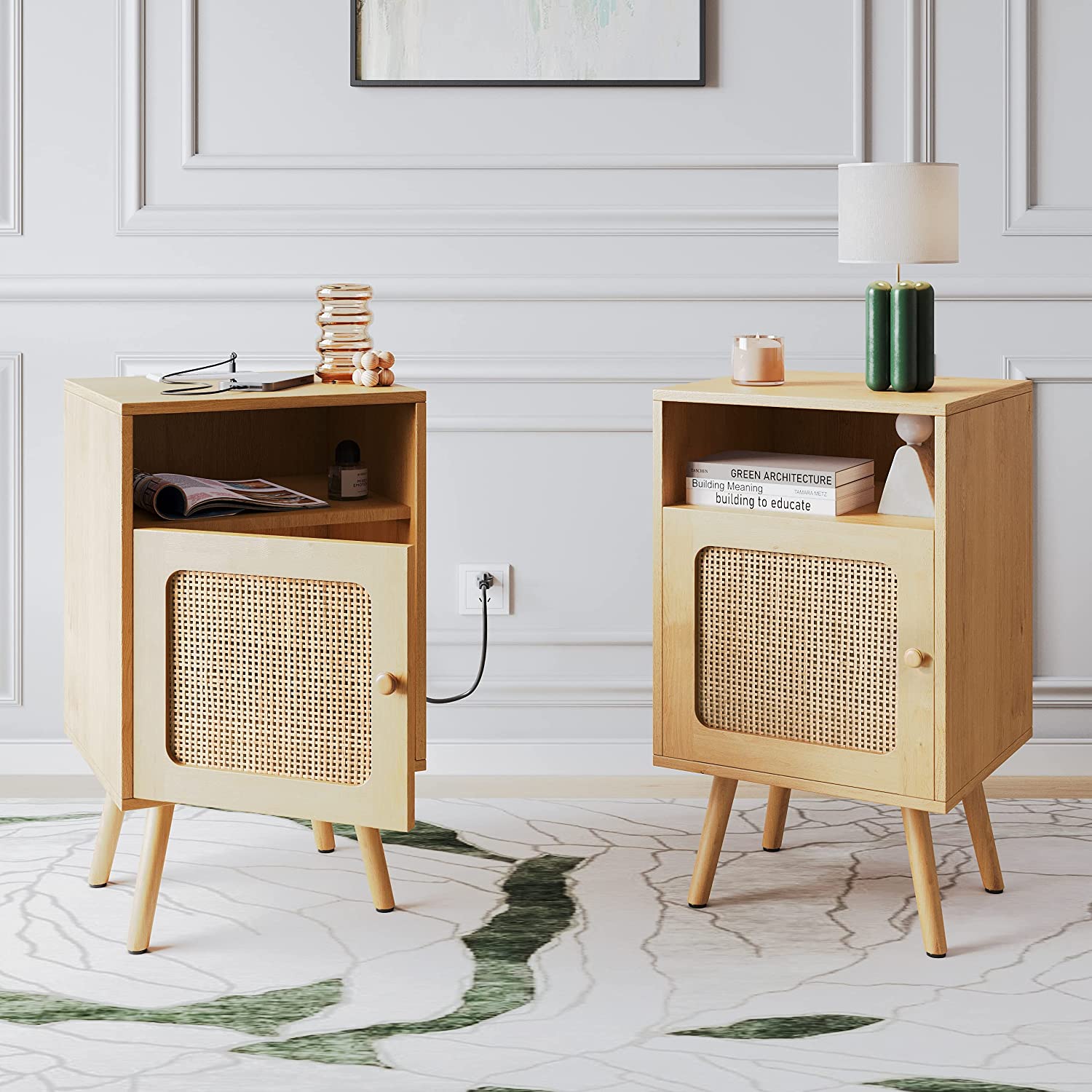 Pembroke rattan bedside table discount